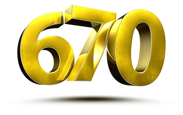 670 Numbers Illustration White Background Clipping Path — Stock Photo, Image