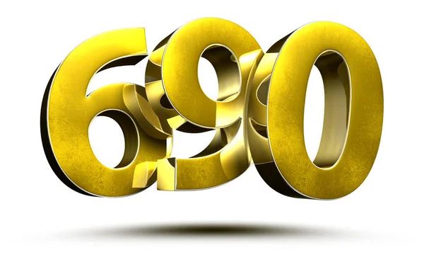 690 Numbers Illustration White Background Clipping Path — Stock Photo, Image