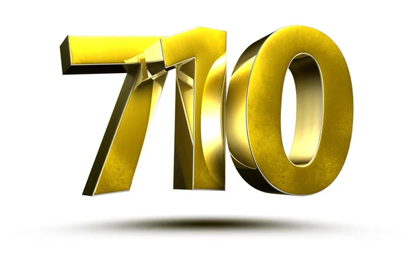 710 Чисел Иллюстрация Белом Фоне Вырезанием Пути — стоковое фото