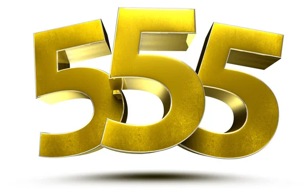 555 Liczb Ilustracja Białym Tle Ścieżką Wycinania — Zdjęcie stockowe