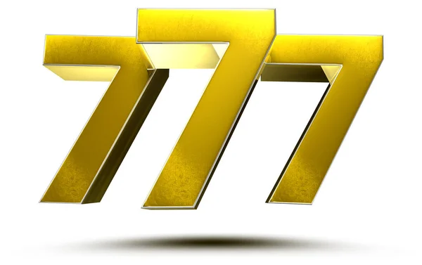 777 Números Ilustração Sobre Fundo Branco Com Caminho Recorte — Fotografia de Stock