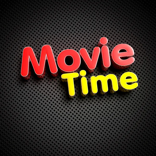 Movie Time Illustration Black Grid — Stock Photo, Image