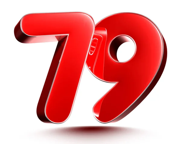 Red Numbers White Background Rendering Clipping Path — Stock Photo, Image