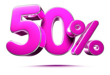 Beyaz Arkaplan 'da% 50 Pembe Yüzde 50 İllüstrasyon Tabelası,% 50 indirimli Özel Teklif,% 50 indirimli, mağaza genelinde% 50 indirimli..