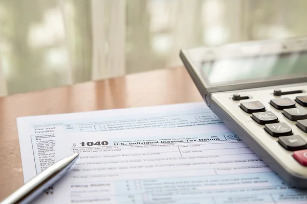 Form 1040, U.S. Individual income tax return — Stock Photo, Image