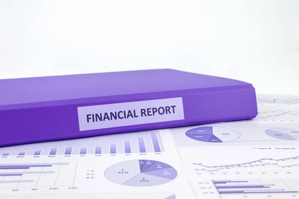 Finanční zpráva a obchodní graf analýza — Stock fotografie