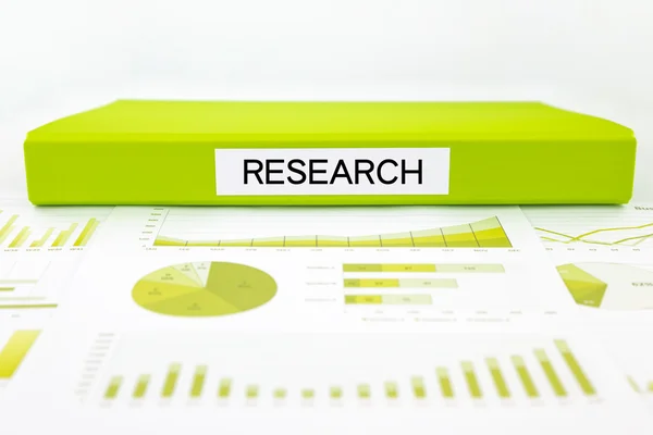 Research documents, graphs and data analysis for business planni — Stock Photo, Image