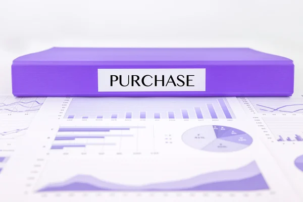 Purchase documents, graph analysis and  budget plan — Stock Photo, Image