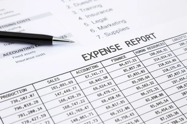 Årliga utgiftsrapport — Stockfoto