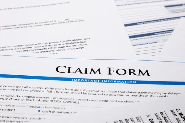 Claim form — Stock Photo, Image