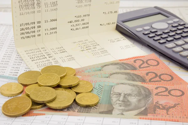 Валюта і паперові гроші Австралії — стокове фото