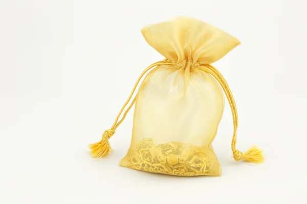 Golden bag — Stock Photo, Image