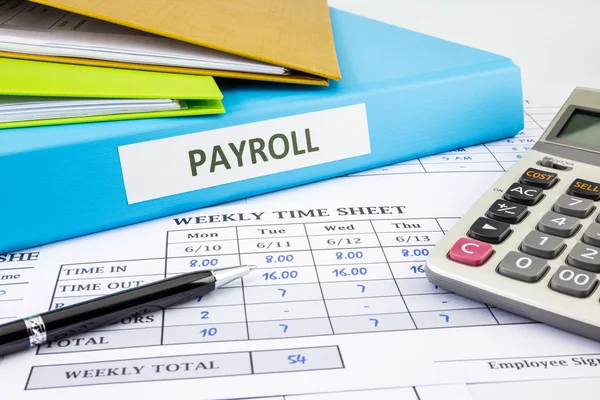 Calculate payroll for employee — Stock Photo, Image