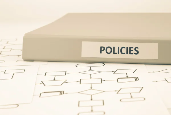 Business policies and procedures, sepia tone — Stock Photo, Image