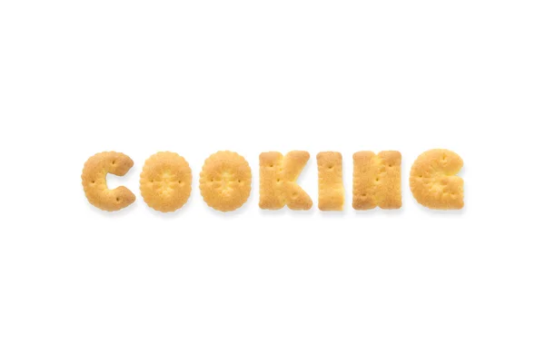 De Letter Word koken. Alfabet Cookie Cracker — Stockfoto