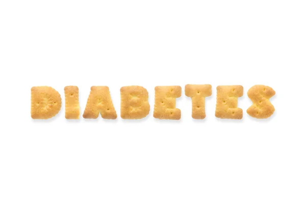 La lettre Word DIABETES Alphabet Biscuit Cracker — Photo