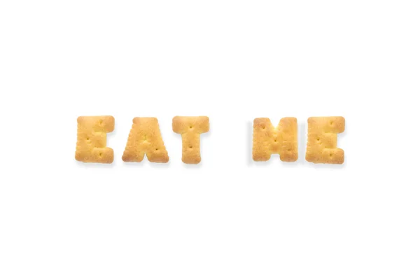 La lettre Word EAT ME Alphabet Biscuit Cracker — Photo