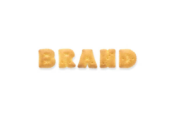 La lettre Mot MARQUE Alphabet Biscuit Cracker — Photo