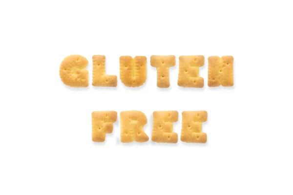 De brief Word glutenvrij. Alfabet Cookie koekjes — Stockfoto