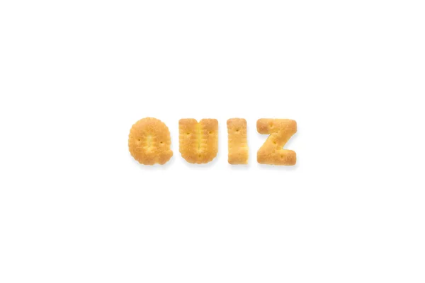 La Lettera Parola QUIZ Alfabeto Cookie Crackers — Foto Stock