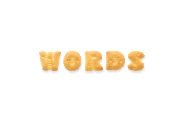 A levél szó szó. Ábécé Cookie keksz — Stock Fotó