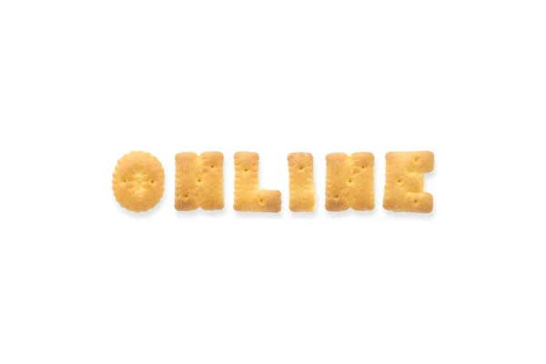 Le mot lettre Alphabet en ligne Cookie Cracker — Photo