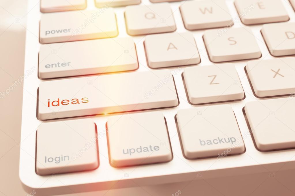 Verlichting vonk onder ideeën sleutel van computertoetsenbord ... Verlichting vonk onder ideeën sleutel van computertoetsenbord ...