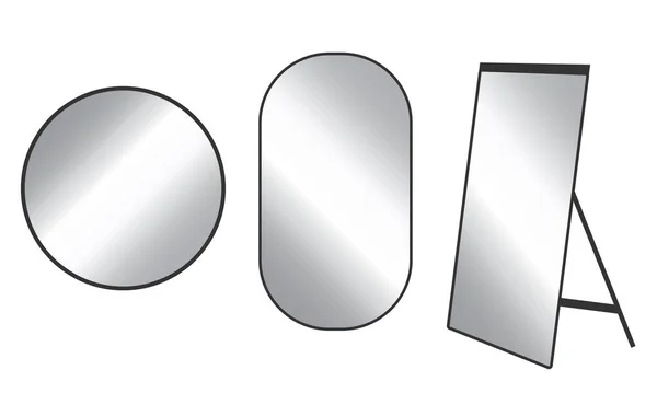 İzole aynalar. Vektör.