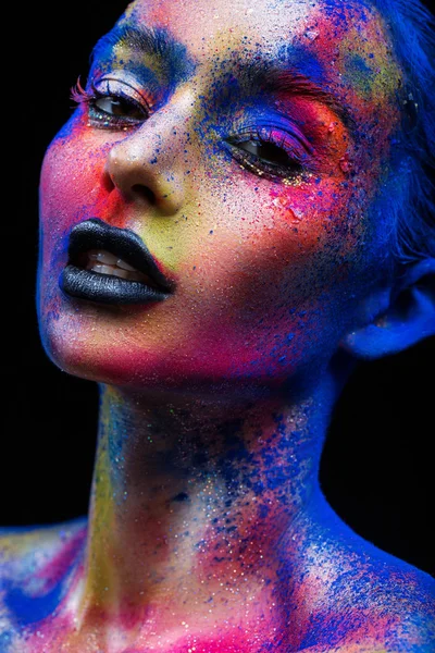 Frauen-Make-up als Kunst — Stockfoto