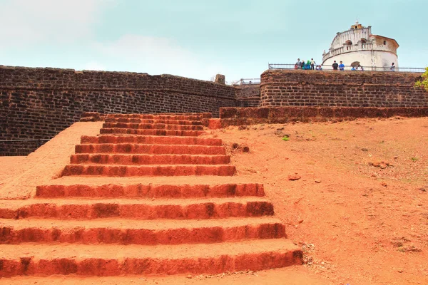 The stairs leading to the fort Aguada. — Stock Photo, Image