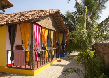 Goa, Hindistan Umman Denizi kıyısında bir tatil yazlık ev.