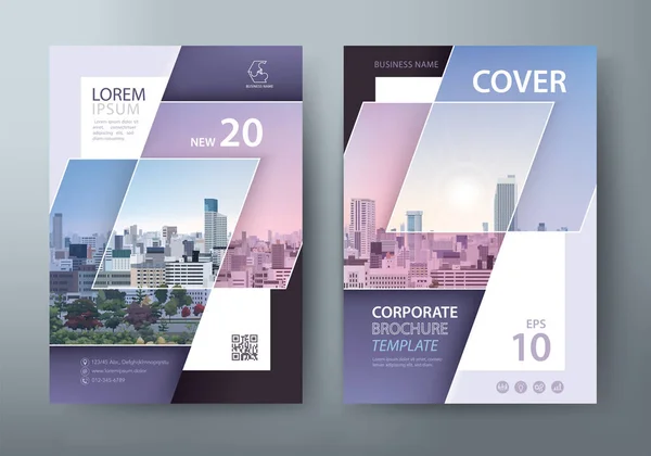연례보고 팜플렛 Flyer Design Template Vector Leaflet Presentation Book Cover — 스톡 벡터