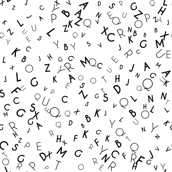 Zufällige Buchstaben nahtloses Muster — Stockvektor