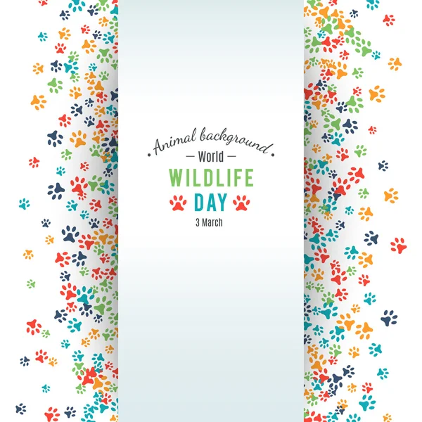 Abstract banner promotion of world wild life day — Stock Vector