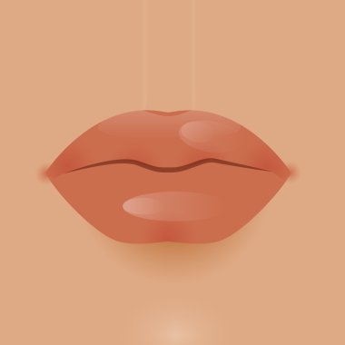 Glamour vektör dudak simgesi