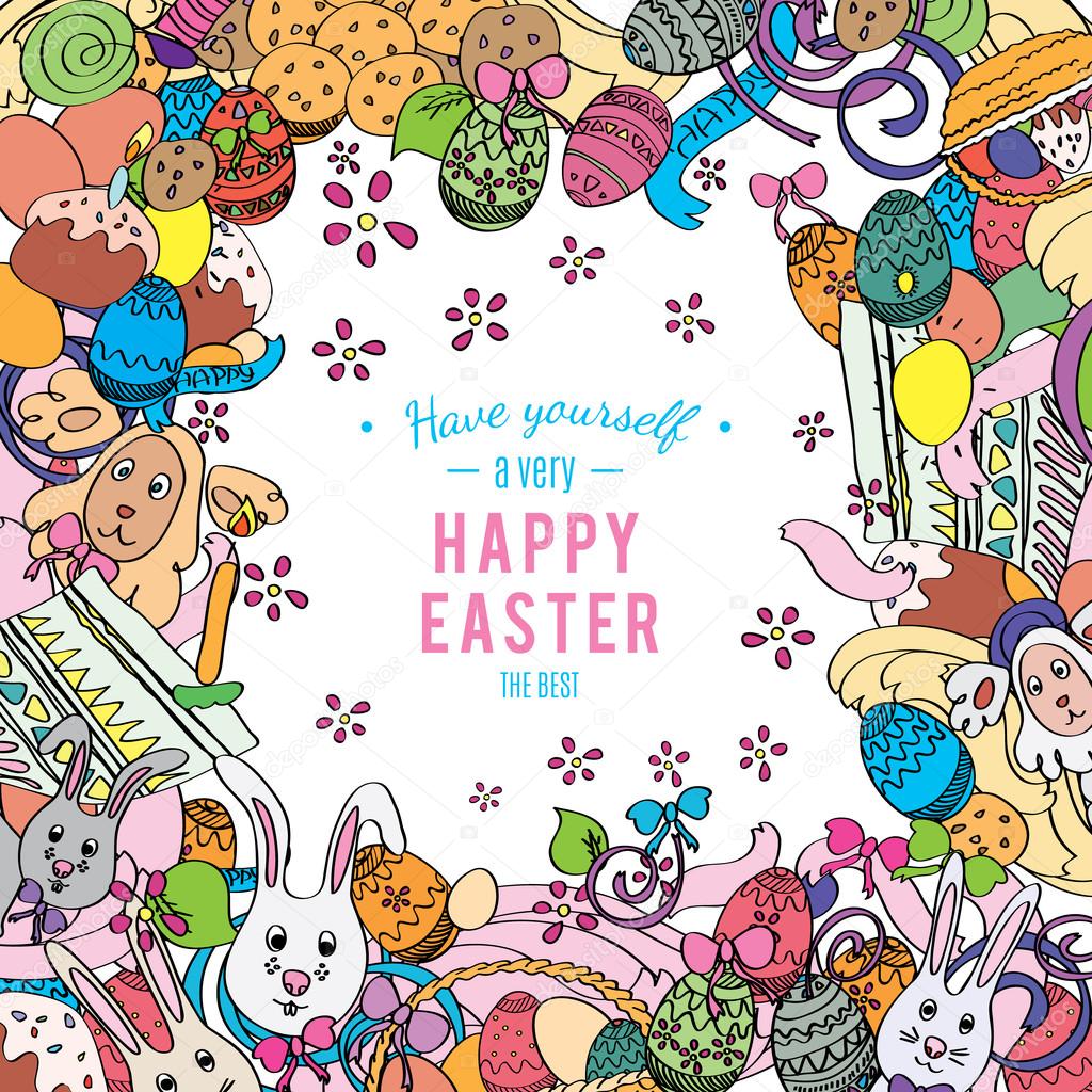 Awesome Happy Easter card in vector