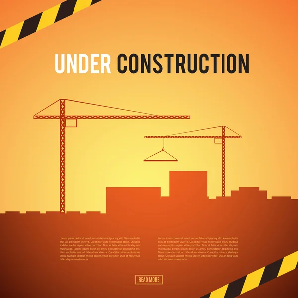 Building under Construction site — Stock Vector