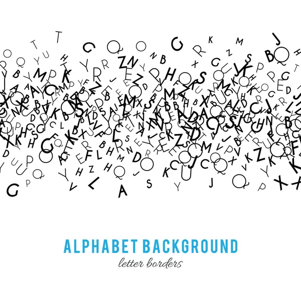 Abstrato quadro de ornamento alfabeto preto isolado no fundo branco —  Vetores de Stock