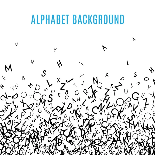 Cadre abstrait en alphabet noir isolé sur fond blanc — Image vectorielle