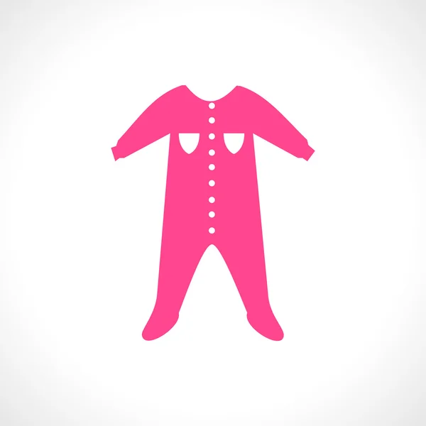 Vector illustration of a  pink jumpsuit. Sleep and play suit — Stockový vektor