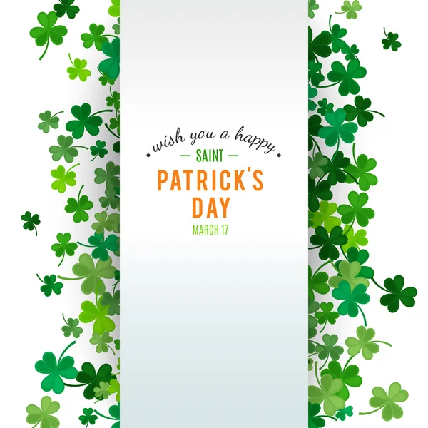 St Patricks Day achtergrond. Vectorillustratie — Stockvector