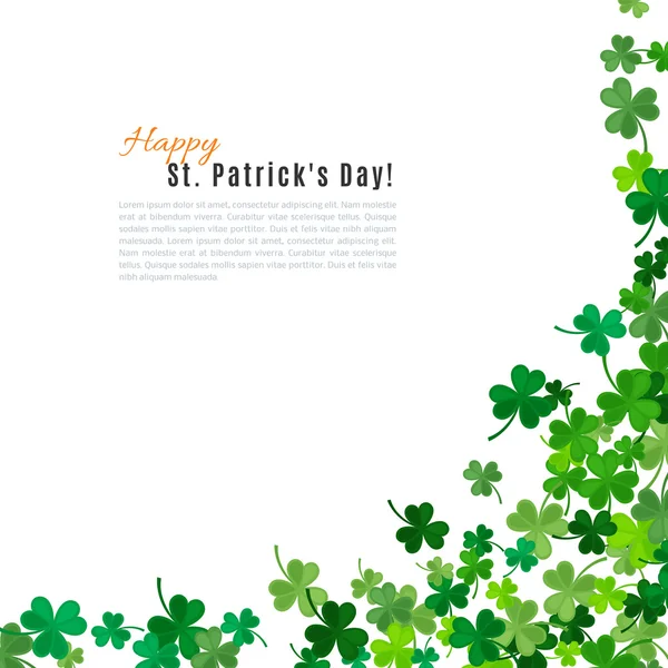 Fundo do Dia de St. Patricks. Ilustração vetorial —  Vetores de Stock