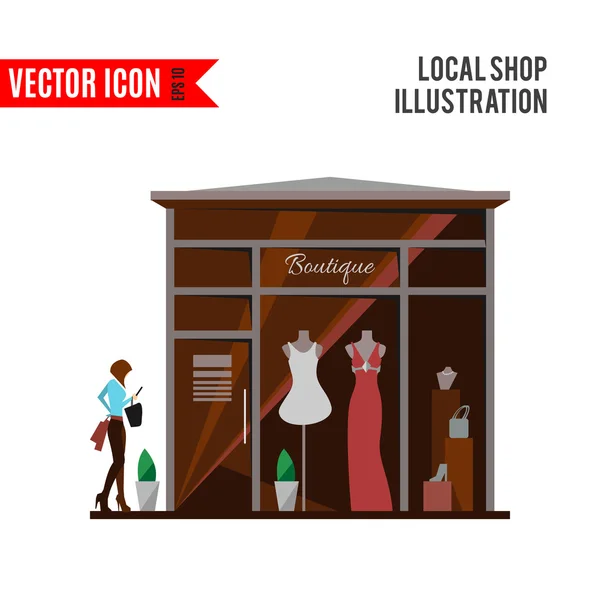 Clothing store. Man and woman vector boutique — Stock Vector