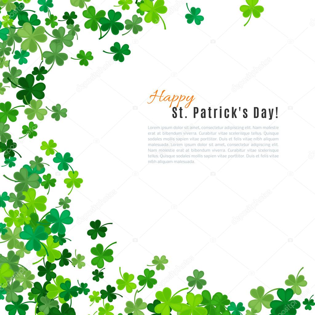 St Patricks Day background. Vector illustration