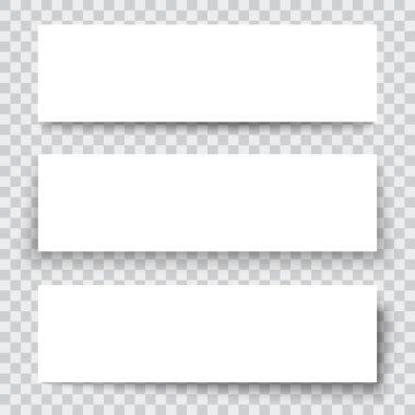 Dikey afiş ve gölgeler, tasarım öğeleri ile kağıt boş levha
