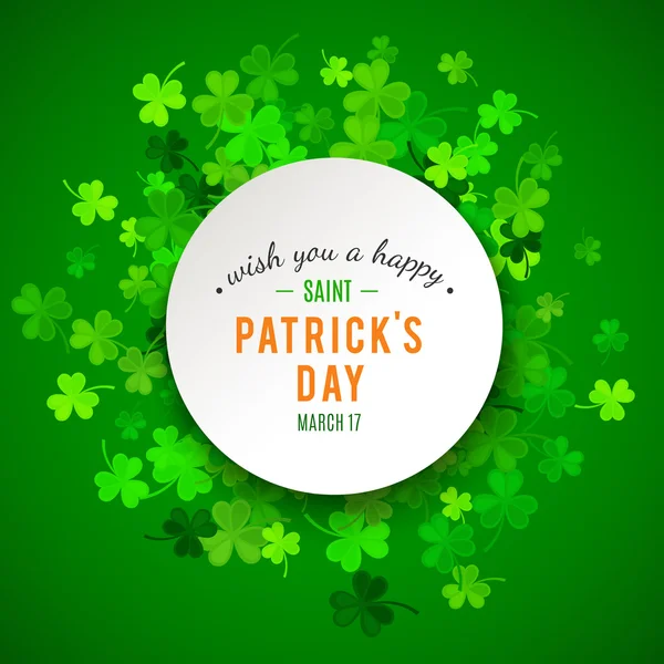 St Patricks Day background. Illustration vectorielle — Image vectorielle