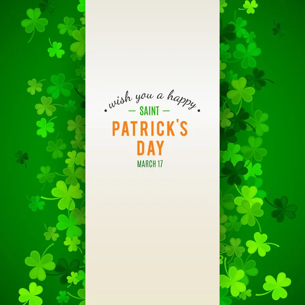 St patricks day Hintergrund. Vektorillustration — Stockvektor