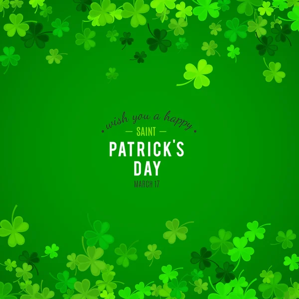 St Patricks Day background. Illustration vectorielle — Image vectorielle