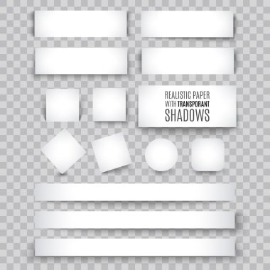 Blank sheet of paper with page curl and shadow, design element clipart