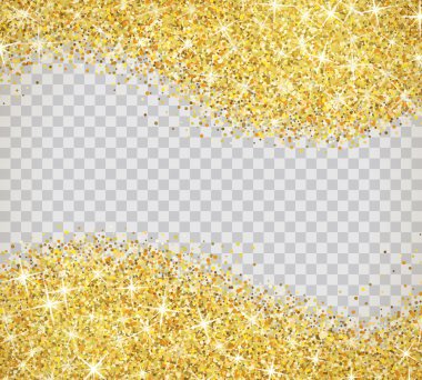 Gold glitter texture with sparkles clipart